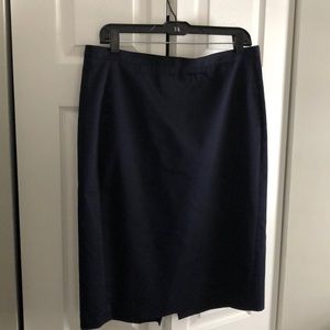 Ann Taylor Navy Blue Pencil Skirt
